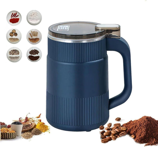 Portable Electric Coffee Grinder for Grinding Dry Herbs, Coffee, Stainless Steel Herbs Spices Nuts Grain Coffee Grinder for Home