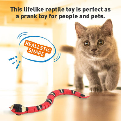 Infrared Induction RC Snake Toy for Kids Pet Toy USB Rechargeable Indoor and Outdoor Prank Toys for Cat Dog Kids' Electronics Halloween Decorations for Boys Girls